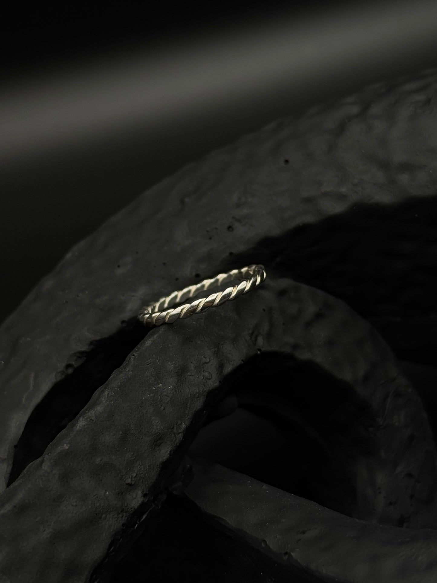 Zilveren twist ring
