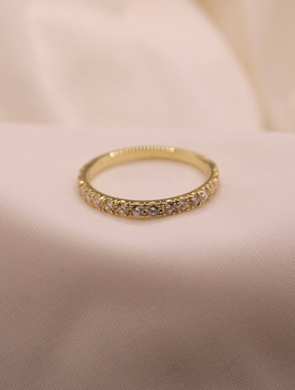 Half eternity ring lab-grown diamonds 14K