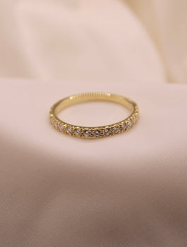 Half eternity ring lab-grown diamonds 14K