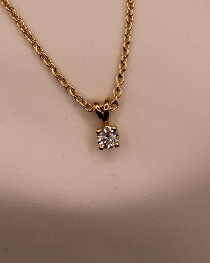 Diamant hangertje 0.1 ct 14K